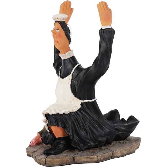 Servette Home Novelty Wine Bottle Holder - Maid with Spilled Wine Cute Bottle Holder