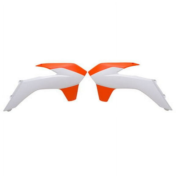 Acerbis Radiator Scoops 16 KTM Orange/White for KTM 250 XCF-W 2014-2016