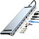 thumbnail image 4 of 11 8 7 6 5 4 In1 usb tipo c hub estación de acoplamiento dual 4k hdtv vga pd rj45 ethernet sd/tf lector de tarjetas portátil para macbook mini, 4 of 5