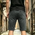 thumbnail image 4 of Mifsaly Mens Denim Shorts Elastic Waist Drawstring Relaxed Fit Jean Shorts Comfortable Lightweight Casual Summer Everyday Wear Clothes Dark Gray,XS, 4 of 6