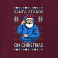 thumbnail image 3 of Wild Bobby Santa Stands On Christmas, Christmas Unisex Sweater | Funny Holiday Unisex Crewneck Sweatshirt, 3 of 5