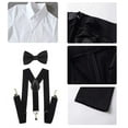 thumbnail image 4 of ETHAN Boy's Tuxedos Toddler Formal Suits Set Kids Black Slim Fit Suit for Weddings 3T, 4 of 7