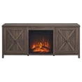 thumbnail image 5 of Evelyn&Zoe Granger Rectangular TV Stand with Log Fireplace for TV's up to 65", Alder Brown, 5 of 10