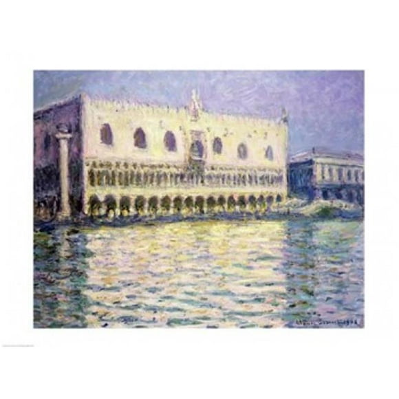 Affiche Ducale du Palais de Venise 1908 de Claude Monet - 24 x 18 Po.