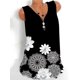 thumbnail image 1 of Camiseta con estampado de moda de talla grande para mujer, chaleco sin mangas con cuello en V, camiseta informal para mujer, tops para mujer, 1 of 4