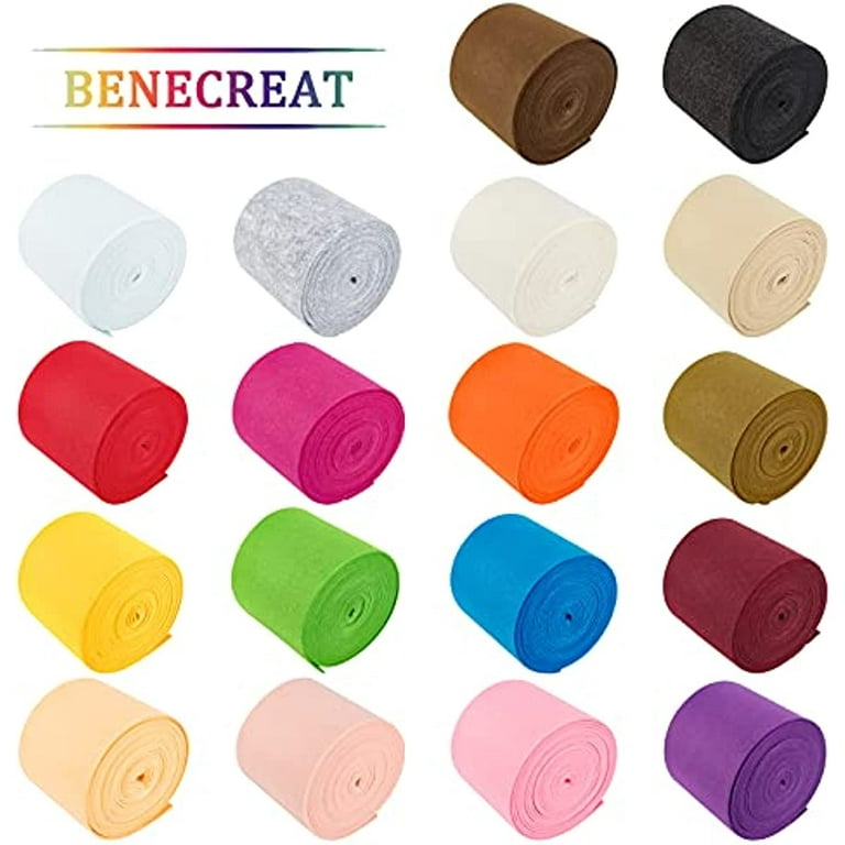 BENECREAT 19.7FTx5.5 Felt Fabric Craft Felt Fabric Roll Black Nonwoven  Felt Roll for DIY Craft Patchwork Sewing, 3mm Thick