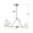 thumbnail image 5 of XAV-B9302-VG-WH Crystorama Lighting Xavier - 2 Light Chandelier In Modern Style-15 Inches Tall and 42 Inches Wide-Vibrant Gold/White Finish, 5 of 8