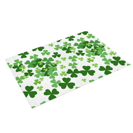 

Xinduolei St Patricks s Day Placemats Irish Day Plaid Decorative Placemats Insulated Tablecloths Table and Place Mat Dining Table Set for 6 Dining Table Set Table and Place Mat Set Rubber Mat Dining