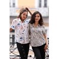 thumbnail image 4 of Camisa Zeagoo para mujer, hawaiana, suave y fresca, con estampado floral de verano, 4 of 5