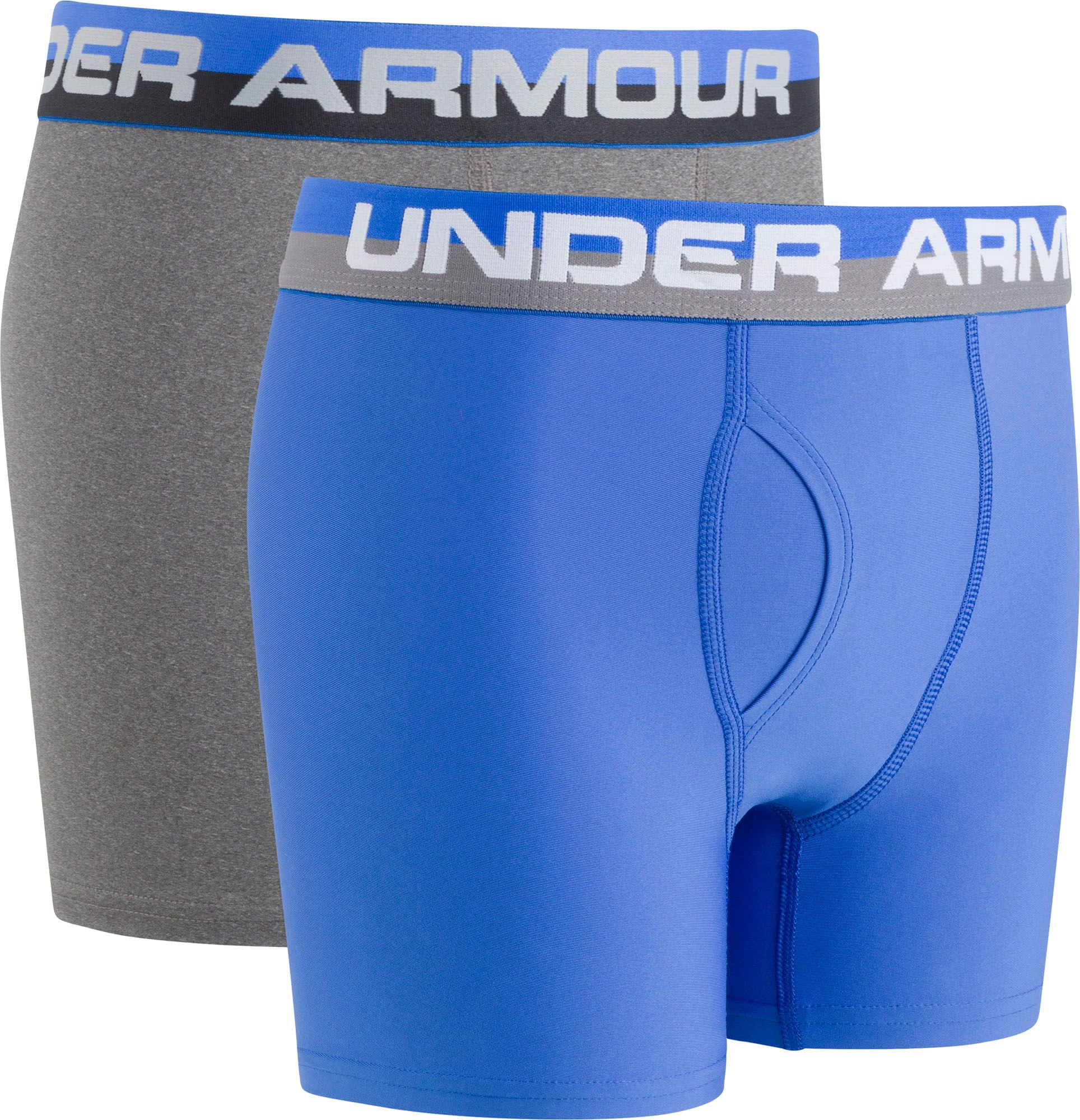 under armour boys' solid performance boxer briefs 2 pack