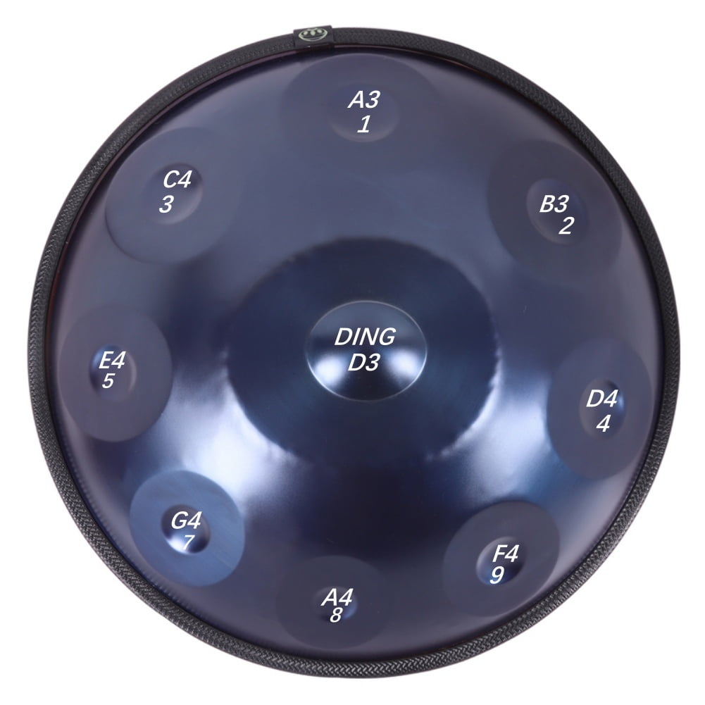 Latourreg 440HZ D Minor 18Inch Blue 9 Notes Hand Pan Percussion Musical Drum with Soft Bag