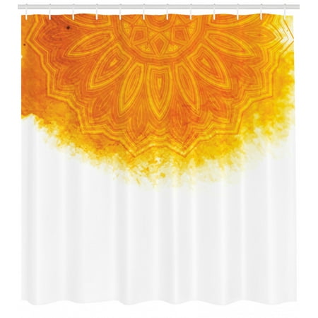 Boho Shower Curtain Bohemian Style Round Tribal Motif With