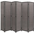 thumbnail image 2 of Legacy Decor Room Divider Bamboo Black 6 Panels 6ft Tall 104" Wide, 2 of 7