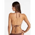 thumbnail image 3 of No Boundaries Polka Dot Triangle Halter Bikini Top, Women's XXS-XXL, 3 of 5