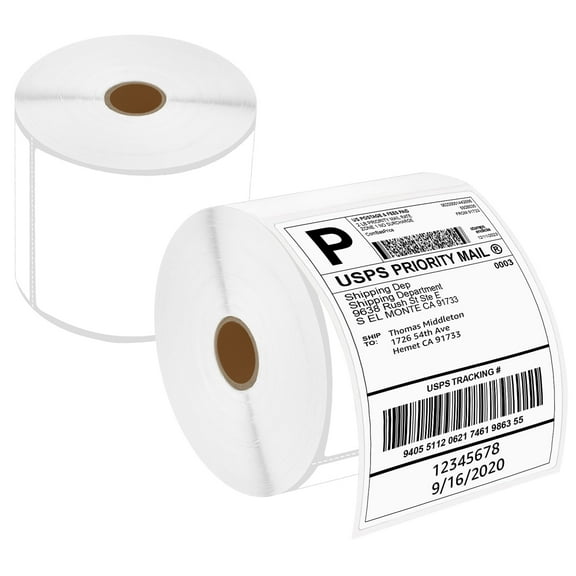 GREENCYCLE 2 Rolls (1000 Labels) 4 x 6 inch Direct Thermal Paper Label Shipping Address Barcode Labels Compatible for Zebra, Rollo and Most Other Thermal Label Printers
