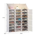 thumbnail image 3 of Zapatero con cubierta 8 niveles 48 pares armario almacenamiento zapatos cajas estantes plástico organizador armario pasillo dormitorio, 3 of 7