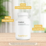 SuperSmart - Colostrum 1000 mg per Day (30% IgG) - Immune Support & Booster - from Bovine Milk | Non-GMO & Gluten Free - 60 DR Capsules