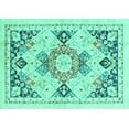 thumbnail image 1 of Ahgly Company Indoor Rectangle Abstract Turquoise Blue Modern Area Rugs, 5' x 7', 1 of 4