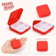 thumbnail image 4 of Pill Organizer 4 Compartment Red Portable Case for Travel and Purse, 4 of 7