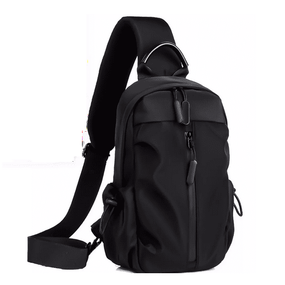 Bolso Cruzado Crossbody Y Mochila Para Hombre Con Usb Negro