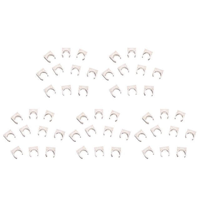 50 Pièces 20mm Diamètre Blanc PVC Tuyau d'Alimentation en Eau Clips Raccords