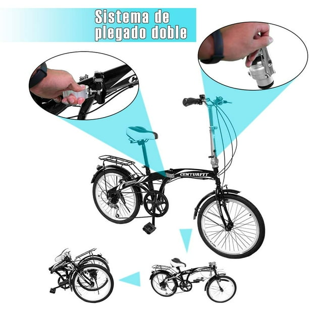 Bicicleta Plegable R 20 CENTURFIT Deportiva Vintage Plegable