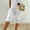 White, variant on Women's Casual Summer Shorts Drawstring Elastic Waist Knee Length Curling Jersey Bermuda Shorts Blue XL