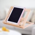 thumbnail image 4 of Yuangui Portable Multi-functional Book Reading Holder Foldable Adjustable Wood Desktop Book Stand Table Stand Holder, 4 of 10