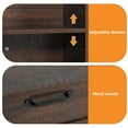 thumbnail image 5 of Craftian Kitchen Storage Cabinet with Drawers & Doors, Tilt Out Trash Can Cabinet for Double 10-gal Trash Bins, Brown, 5 of 8
