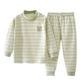 thumbnail image 2 of Cowsor Soft Cotton Pajamas for Toddler Boys Girls Kids Long Sleeve Sleepwear with Leggings Long Johns Thermal Underwear Set, 2 of 7