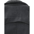 thumbnail image 6 of KVE Women's Classic Double Breasted Pea Coat Winter Mid-Long Slim Trench Coat with Belt Dark Grey Small, 6 of 7