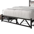 thumbnail image 5 of Castle Place Vintage Full Metal Platform Bed with 4 Storage Drawers, Natural Oak, 5 of 10