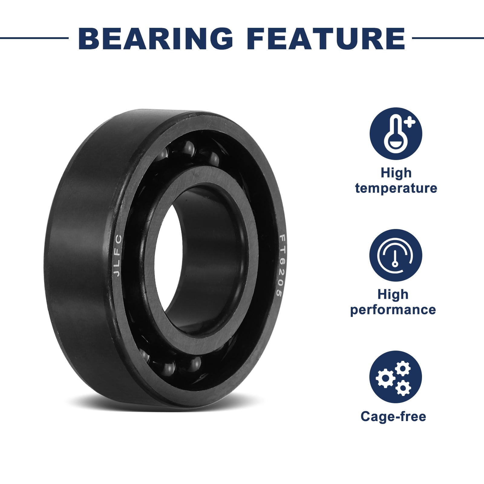2 Pcs 6205 Deep-Groove Ball Bearings, 24.8x52x15mm Double Metal Shields Precision High-Temperature-Resistant Chrome Steel Bearings for Rolling Mills Ovens Gearboxes