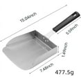 thumbnail image 2 of YIOSOA Stainless Steel Griddle Accessories with Handle, Large Flat Top Grill Spatula, Food Scraper, Stir Fry Cooking Tool, 2 of 7