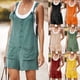 thumbnail image 2 of Pantalones de lino y algodón con bolsillos de parche de color liso para mujer de verano de Europa y América, 2 of 5