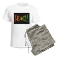 thumbnail image 5 of CafePress - Teach Peace Women's Light Pajamas - Women's Short Sleeve Print T-Shirt and Pants Light Cotton Pajama Set, 5 of 7