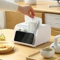 thumbnail image 5 of Multifunctional Rectangular Tissue Holder Cover Case Facial Tissue Paper Box Napkins Dispenser Container Stylish Remote Control Desk Storage for Living Room Bedroom Dressers Home Office, 5 of 6