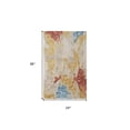 thumbnail image 4 of 2' X 3' Ivory Yellow And Blue Wool Abstract Tufted Handmade Stain Resistant Area Rug, 4 of 4