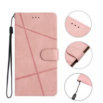 SaniMore Galaxy A14 5G Case Wallet, for Samsung A14 5G Case, [Wrist Strap] [Card Holder/Cash Slots] [Kickstand] Premium PU Leather Magnetic for Galaxy A14 5G 2022 Phone Case Flip Cover (Rosegold)