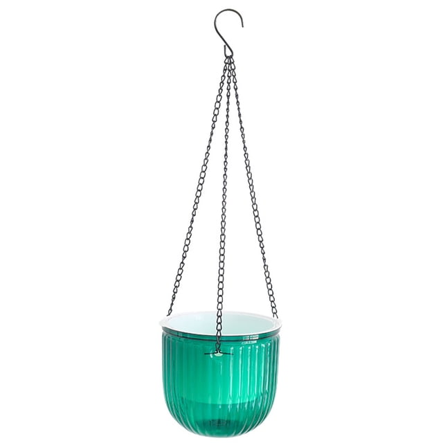 Cesta colgante de flores para exteriores duradera, maceta colgante de plástico para plantas de interior.