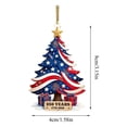 thumbnail image 2 of USA 250th Semiquincentennial Acrylic Christmas Tree Ornament, Patriotic Holiday Hanging Decoration for Home and Party, 10Pcs, 2 of 8