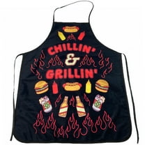Chillin and Grillin Apron Funny Backyard Summer BBQ Kitchen Smock
