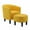 Yellow, variant on Dazone Modern Arm Chair Curved Back with Ottoman Accent Sofa Linen Fabric Upholstered Yellow