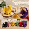 thumbnail image 3 of Emotional Support Dragon Pocket Buddy – Cute Crochet Plush Stuffed Animal with Encouragement Card, Anxiety Relief Desk Decor, Fantasy Gift for Students Adults, 3 of 6
