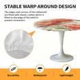 thumbnail image 6 of Bird Flower Elastic Fitted Round Table Cover Floral Leaves Waterproof Outdoor Tablecloth for Holiday Party, Picnic, Patio & Dining Fits Tables Up to 36"-44", 6 of 8
