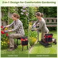 thumbnail image 6 of Costway Folding Sturdy Garden Kneeler Gardener Kneeling Pad & Cushion Seat Knee Pad Seat  Red, 6 of 11
