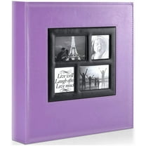 Ywlake Photo Album 4x6 500 Pockets Photos, Extra Large Capacity Family Wedding Picture Albums Holds 500 Horizontal and Vertical Photos Purple 500 Pockets Purple