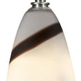 thumbnail image 2 of Benjara Swirl Design Glass Shade Pendant Lighting with Cord, White and Brown, 2 of 3