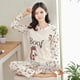 thumbnail image 3 of Pijamas de manga larga para mujer, ropa de dormir informal con dibujos animados, camisón informal para el hogar, otoño e invierno, novedad, 3 of 4