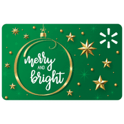 Holiday Classic Ornament Merry & Bright Walmart eGift Card